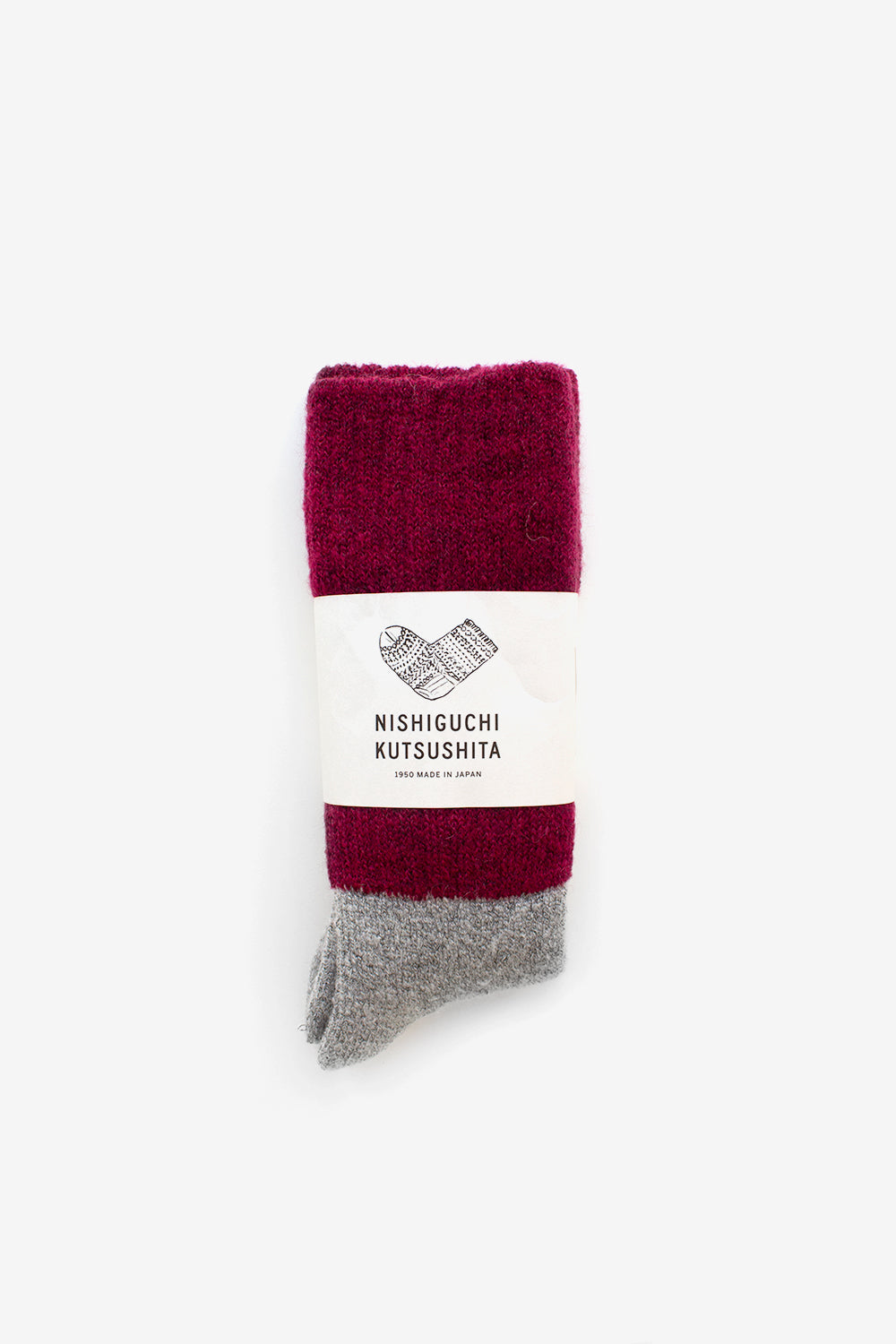 Mohair Pile Socks, Bordeaux