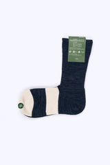 Asymmetry Socks Navy and Ecru