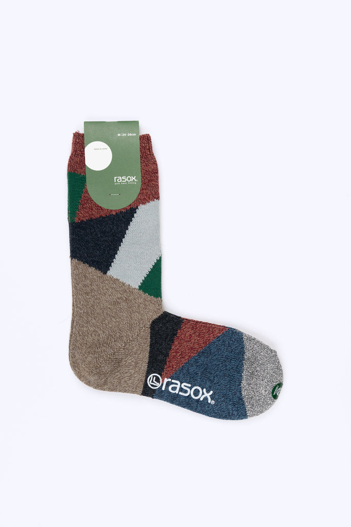 Geometric Socks, Olive