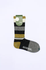 Striped Wool Blend Socks, Yellow