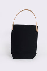 Tembea Baguette Tote with Logo, Black