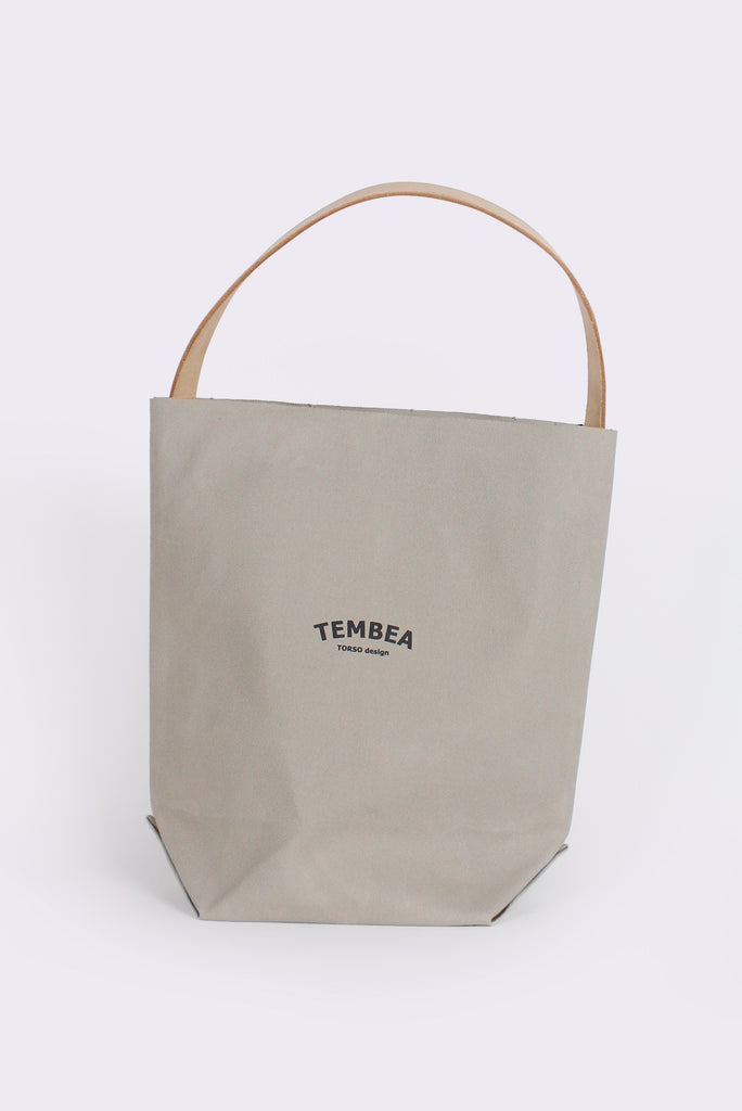 Baguette Tote with Logo, Grey