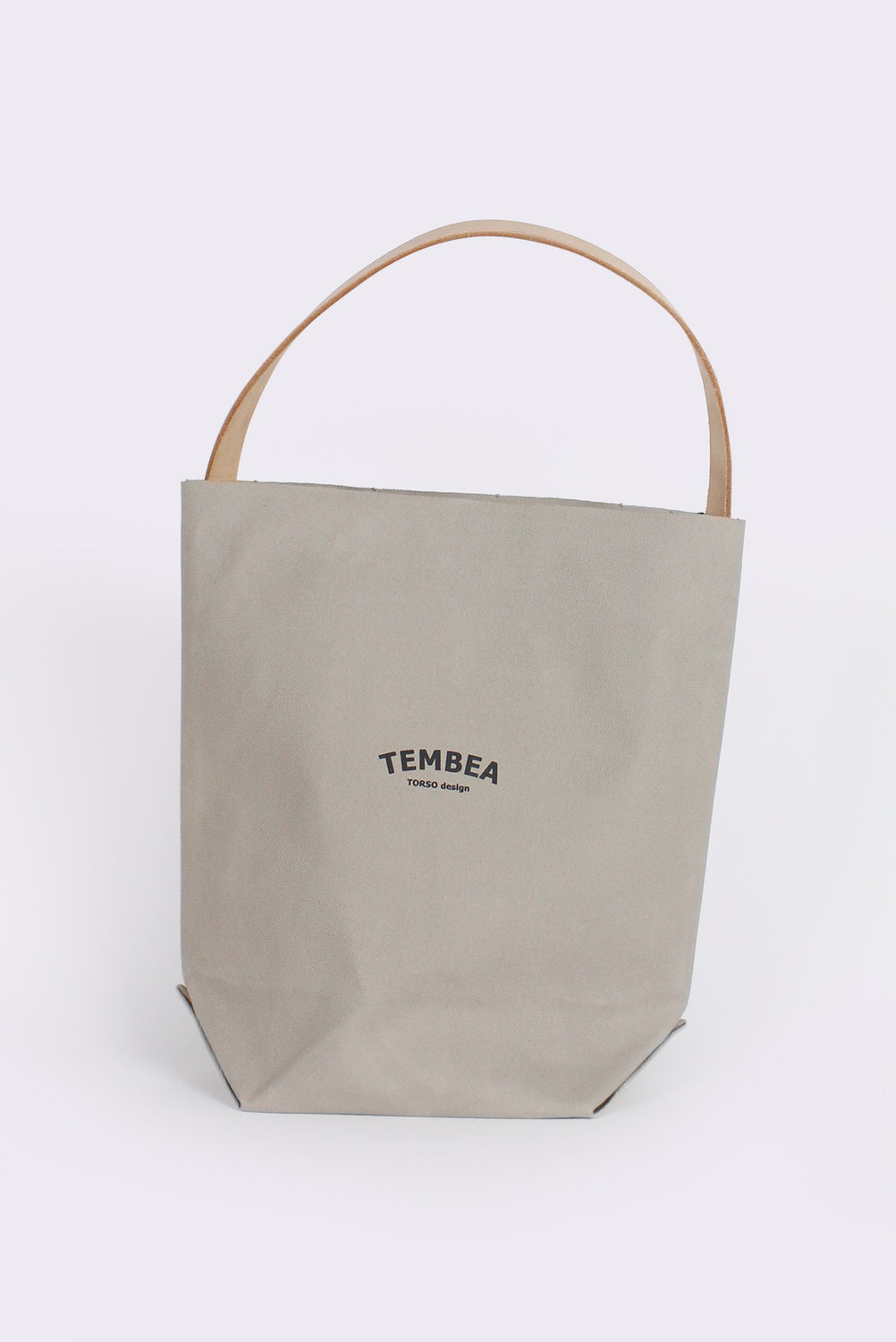 Tembea Baguette Tote with Logo, Grey