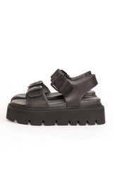 Platform Sandal with Buckles