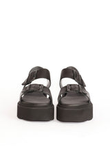 Platform Sandal with Buckles