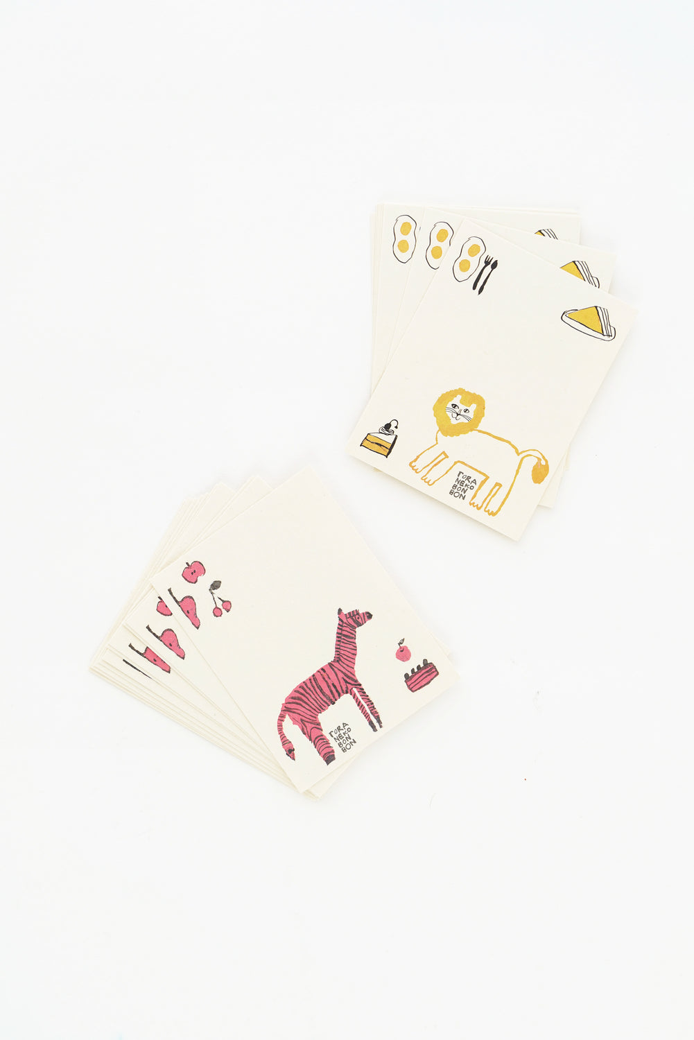 Message Card Set, Lion and Zebra