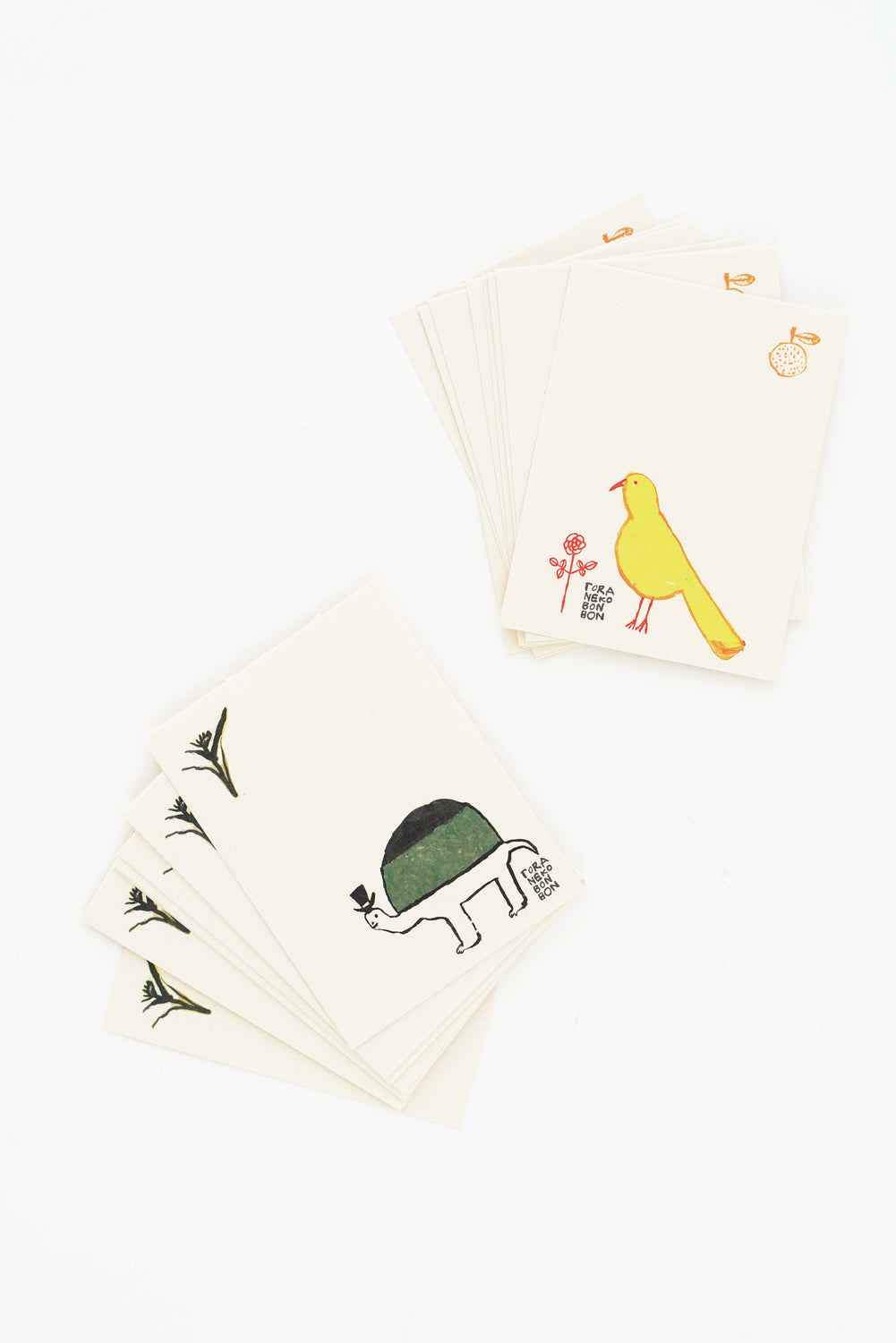Message Card Set, Bird and Turtle