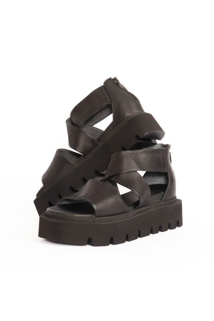 Crossover Ankle Wedge Sandal – Moth