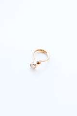 Pistilli Bronze Ring with Moonstone