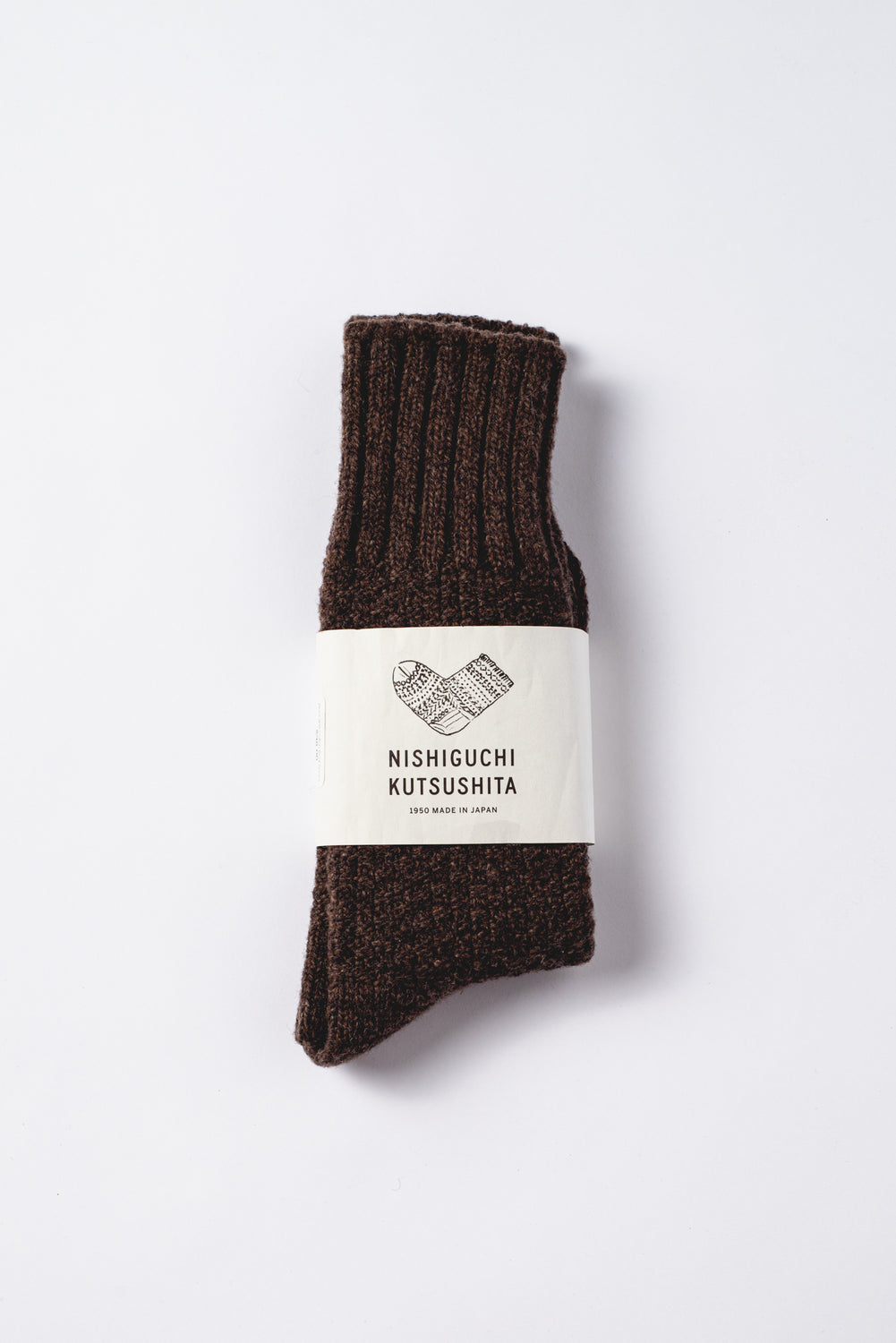 Wool and Cotton Boot Socks, Mocha