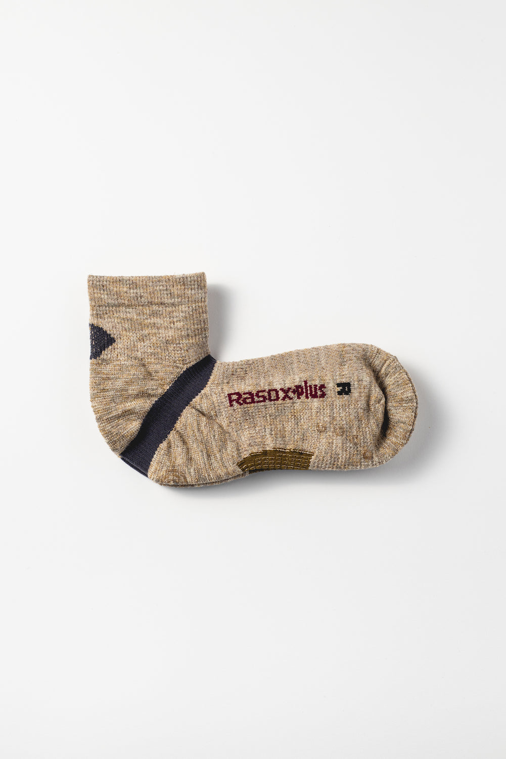 Ankle Length Sport Sock, Beige Mix