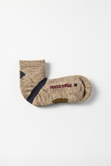 Ankle Length Sport Sock, Beige Mix