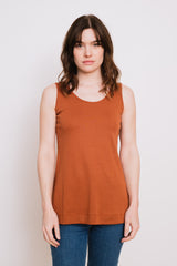 Cotton A-Line Tank, Rust