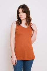 Cotton A-Line Tank, Rust