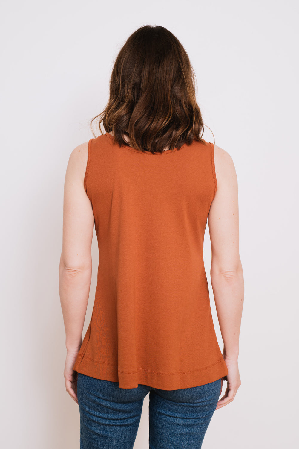 Cotton A-Line Tank, Rust