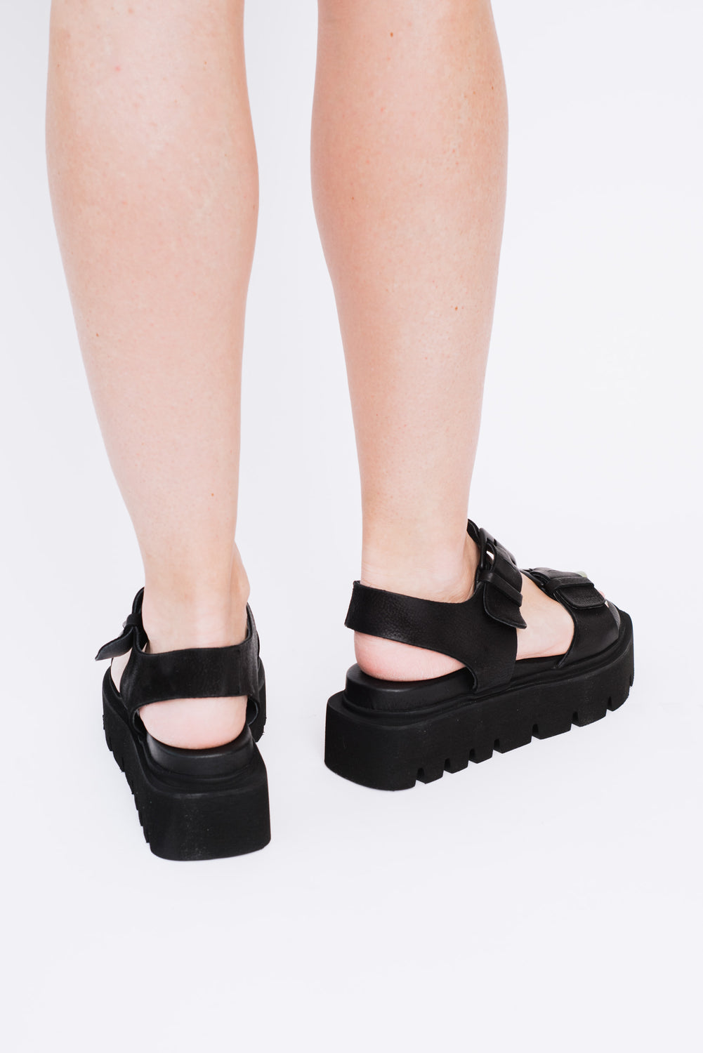 Platform Sandal with Buckles