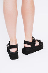 Platform Sandal with Buckles