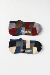 Low Socks Patchwork, Grey