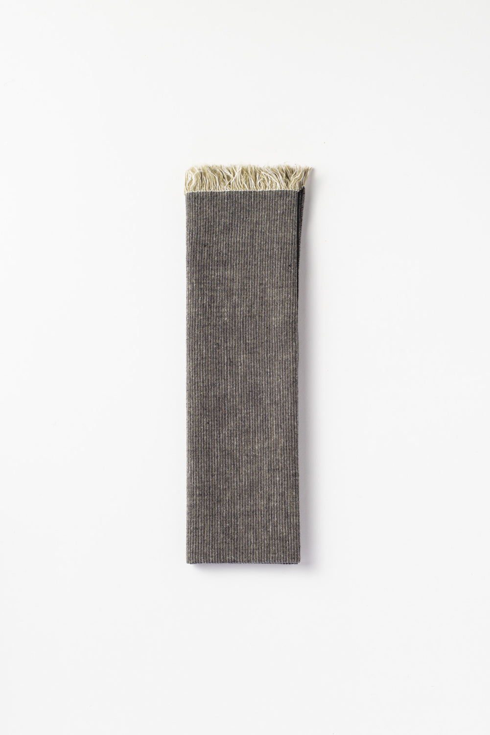 Cotton Tenugui with Fringe,  Green Stripe