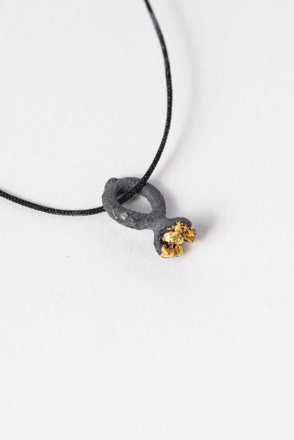 Asterisk Pendant Necklace Black