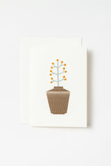 Greeting Card Vase with Flowers, C