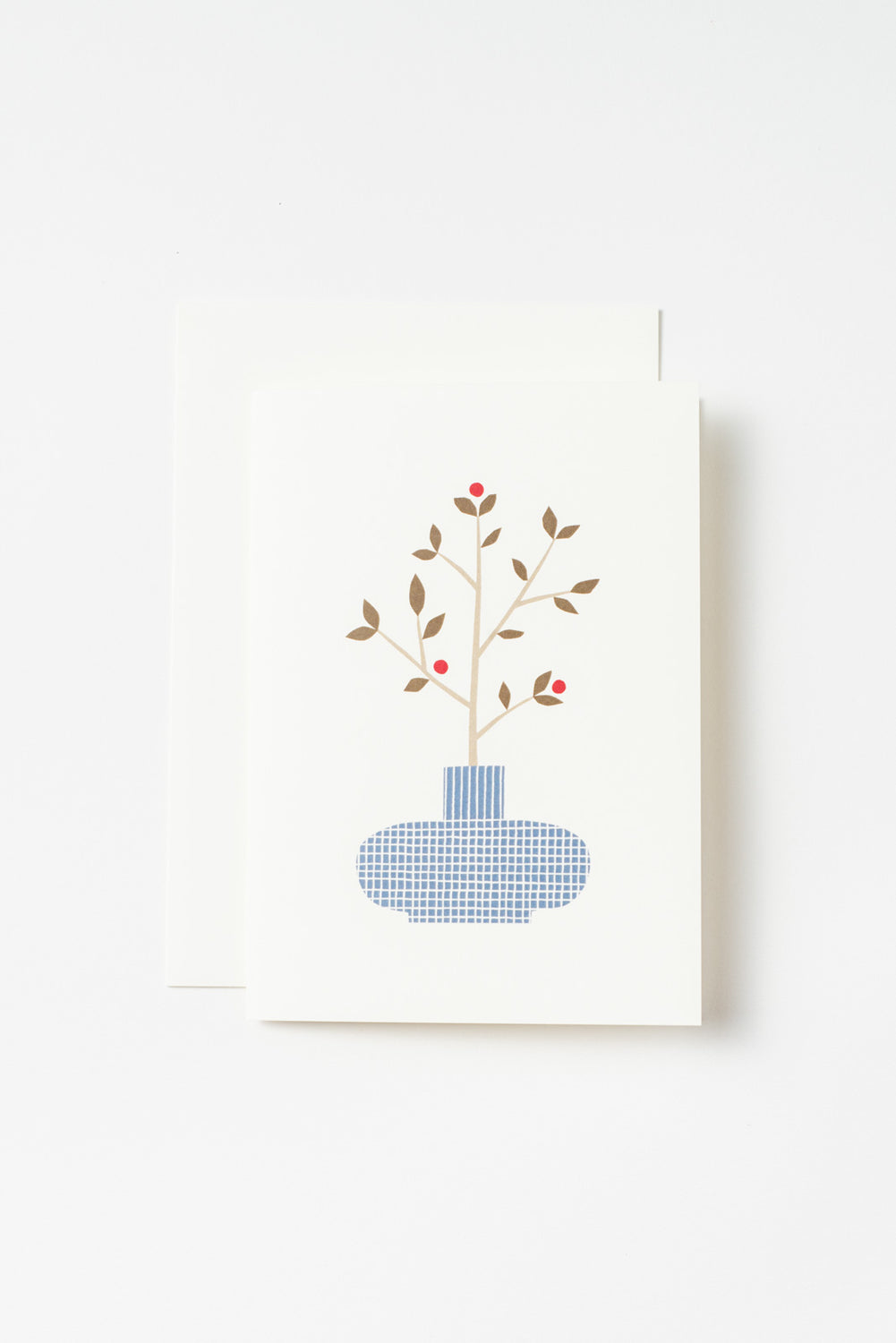 Greeting Card with Vase and Flowers, D