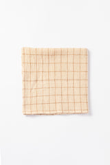 Organic Cotton Napkin, Large Check Natural
