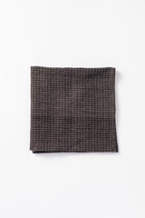 Organic Cotton Napkin, Small Check Charcoal