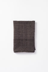 Organic Cotton Napkin, Small Check Charcoal
