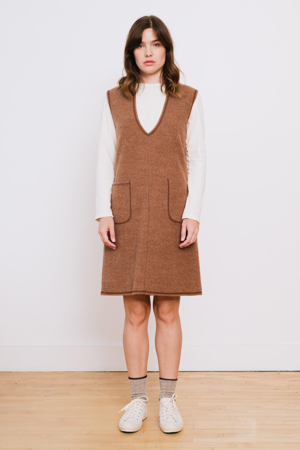 Spencer Jumper Reversible, Camel Melange