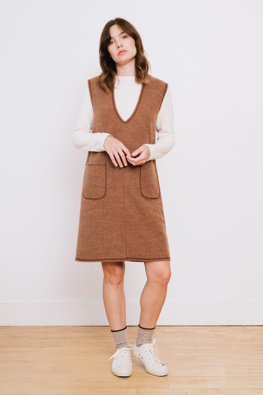 Spencer Jumper Reversible, Camel Melange