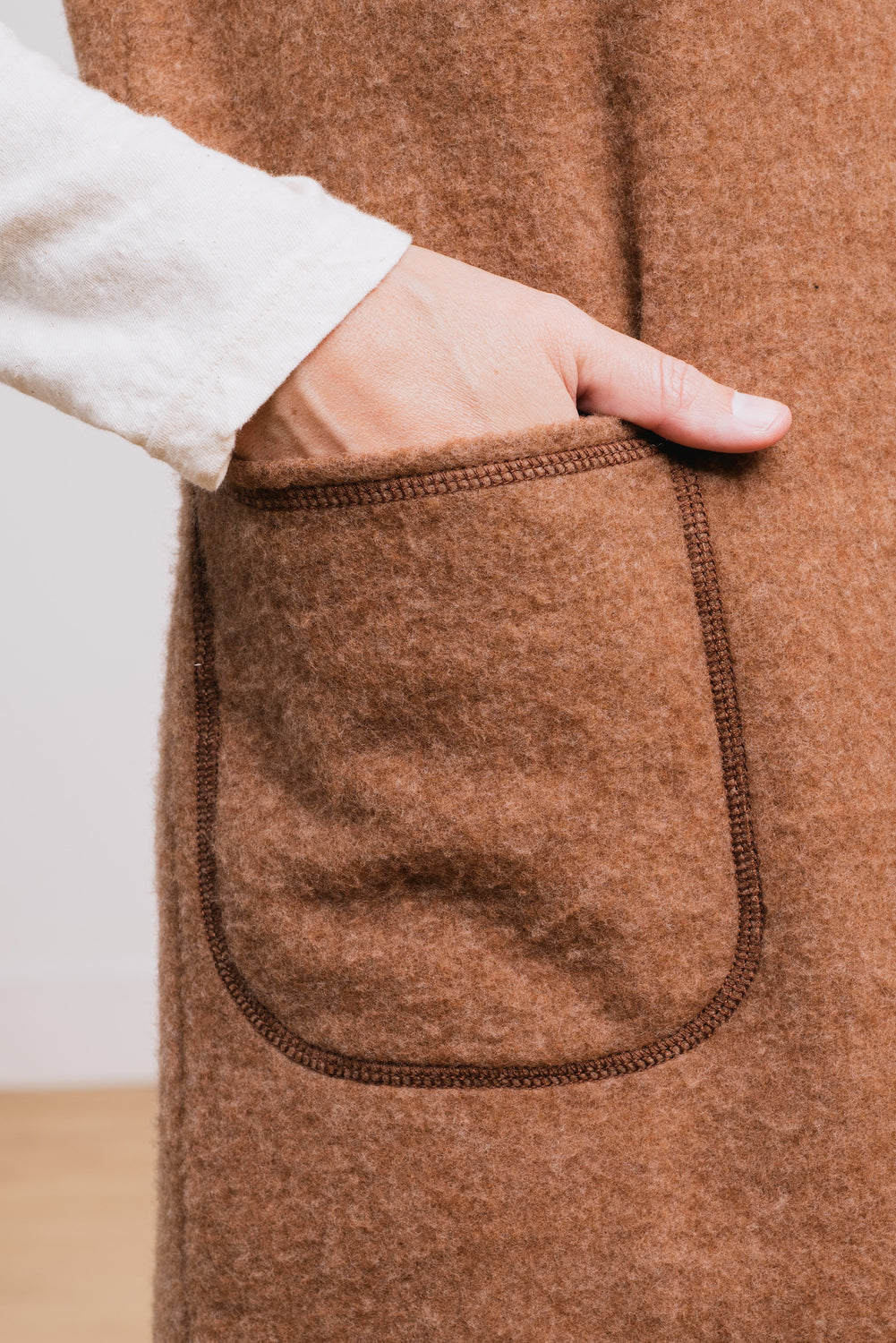 Spencer Jumper Reversible, Camel Melange