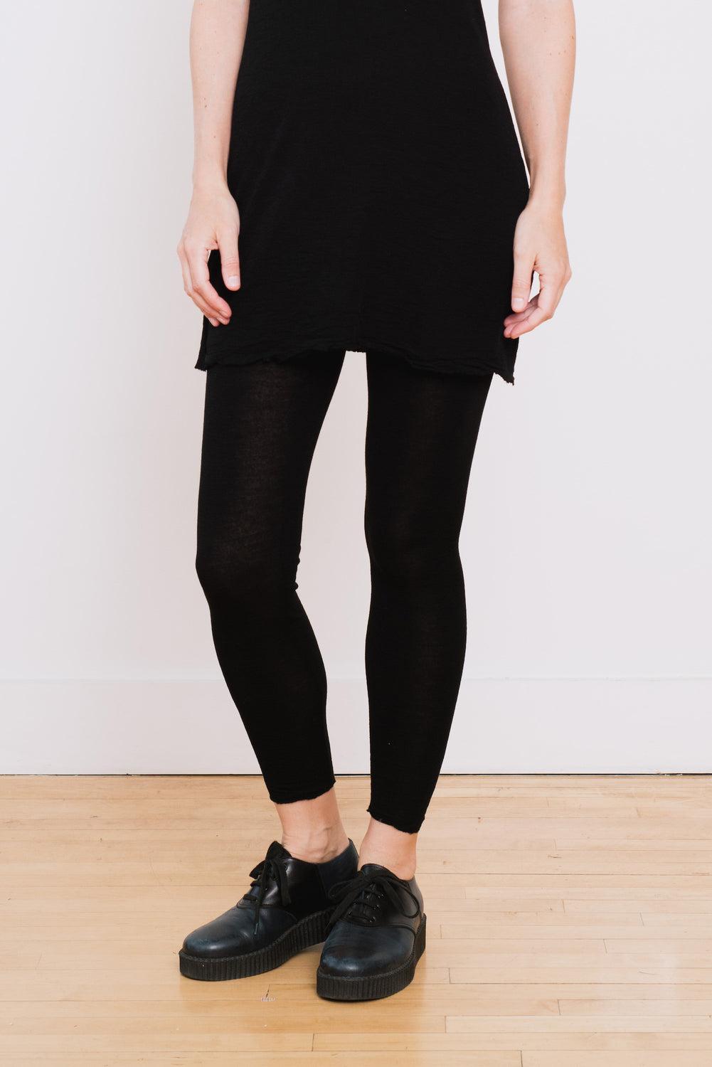 Wool Tank Dress, Black