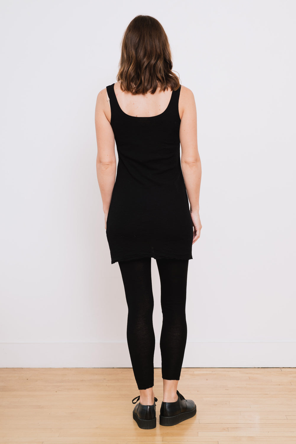 Wool Tank Dress, Black