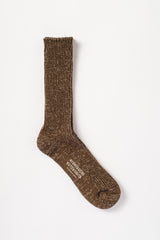 Hemp Cotton Ribbed Socks Khaki