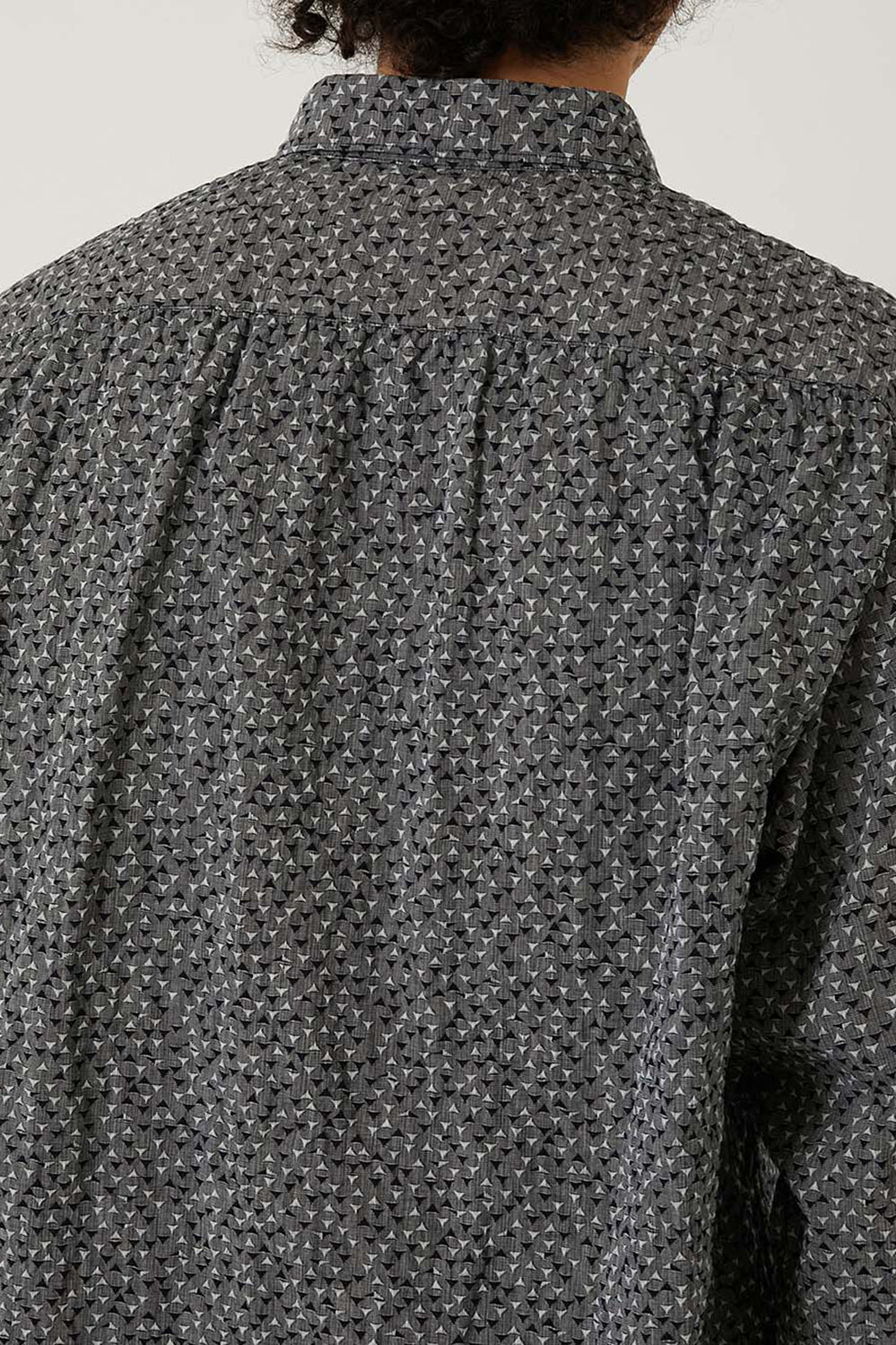 Woven Indigo YAMA-KOMON Jacquard Long Sleeve Shirt