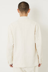 Woven Yukizarashi Sashiko Coverall Jacket, Natural