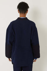 Pure Indigo Double Cloth Sashiko Farmers Haori Jacket