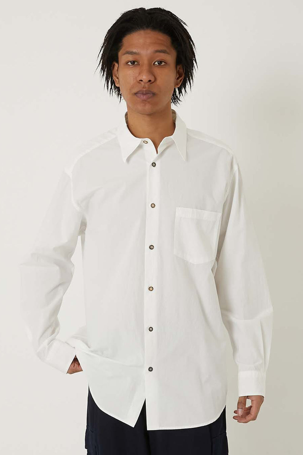 Woven Organic Cotton Long Sleeve Shirt