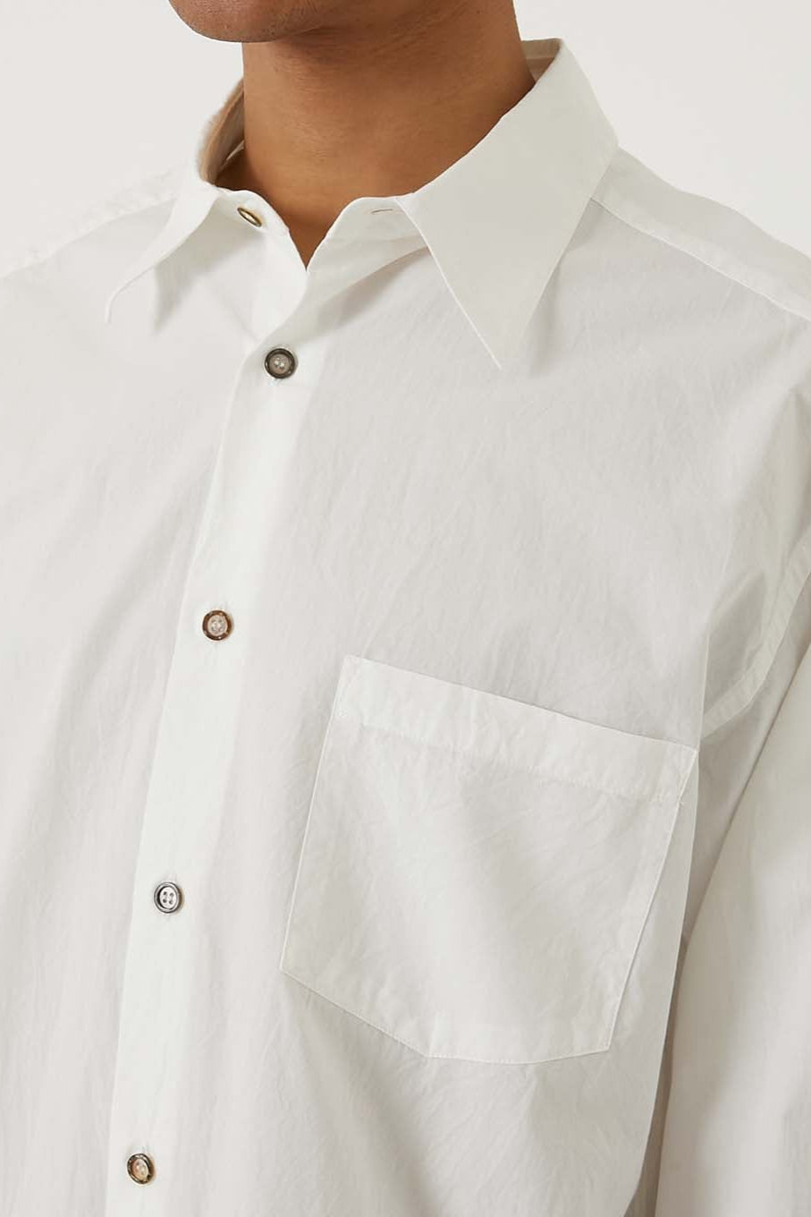 Organic Cotton White Long Sleeve Shirt