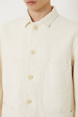 Woven Yukizarashi Sashiko Coverall Jacket, Natural