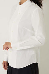 Woven Organic Cotton Stand Up Collar Shirt