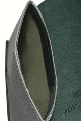 Pressed Cotton Card & Coin Wallet, Gray and Green