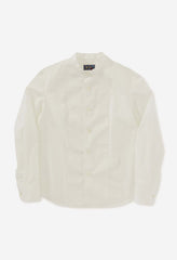 Woven Organic Cotton Stand Up Collar Shirt