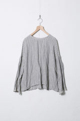 Winter Gauze Striped Blouse