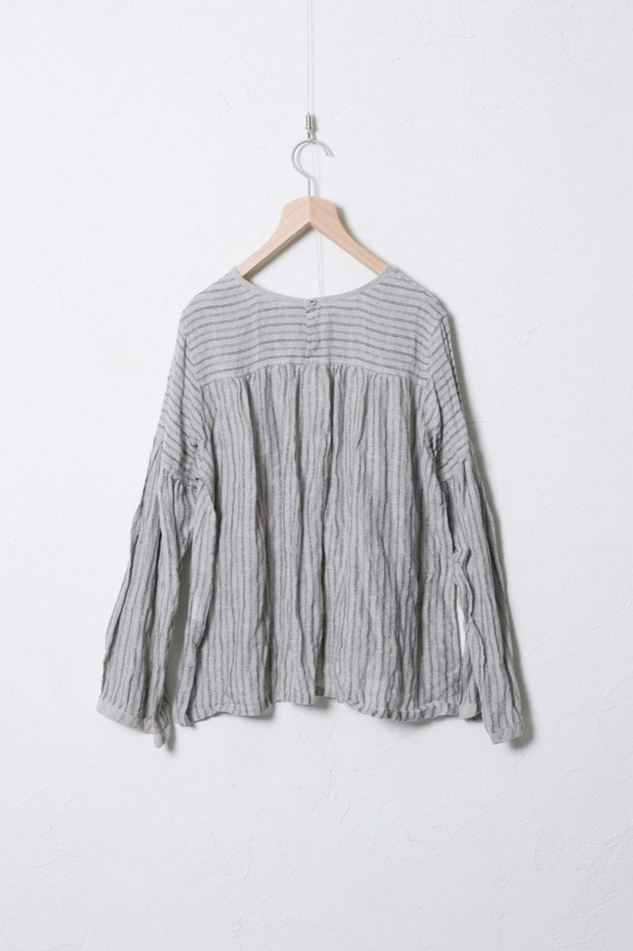 Winter Gauze Striped Blouse