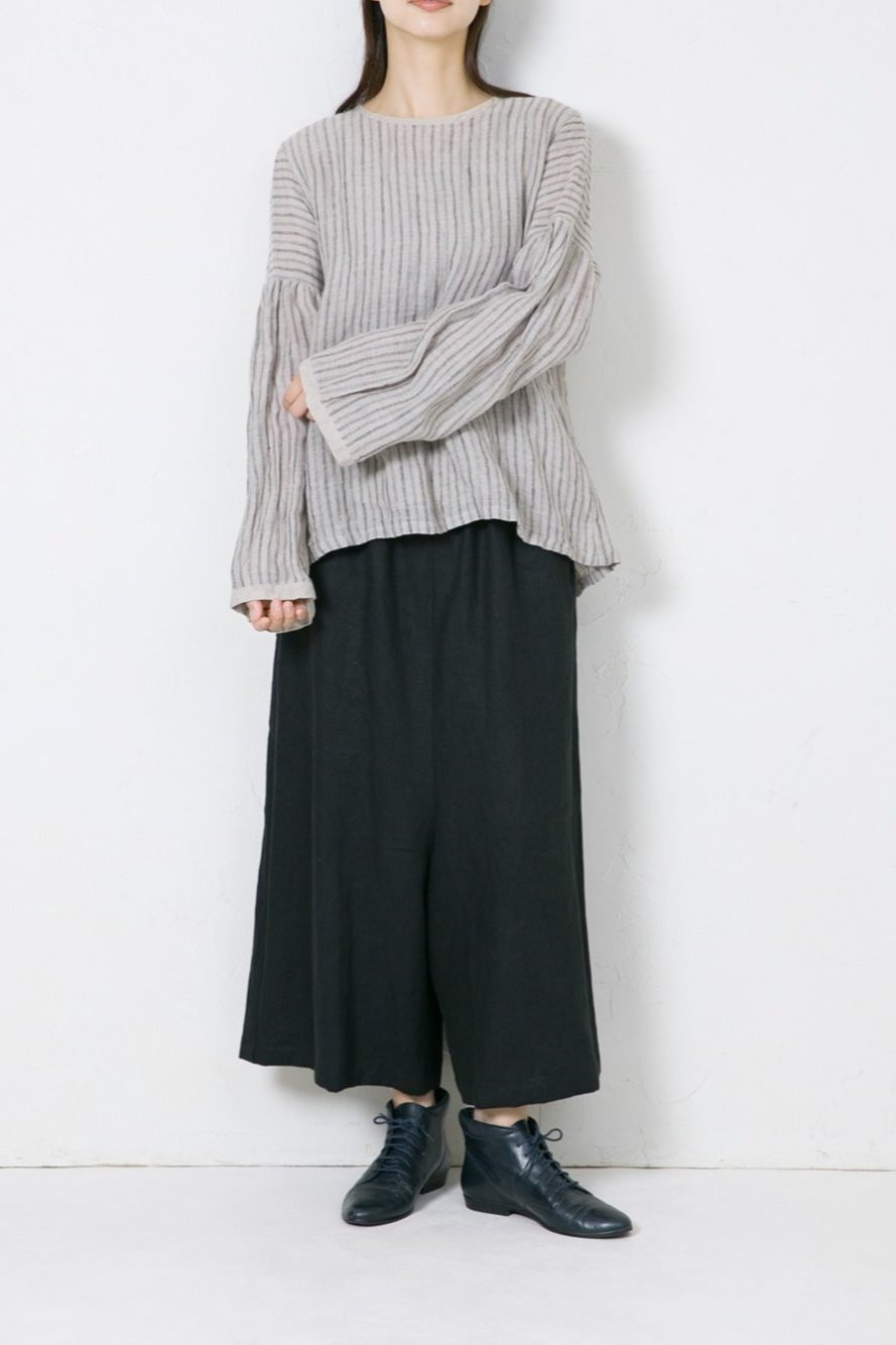 Winter Gauze Striped Blouse