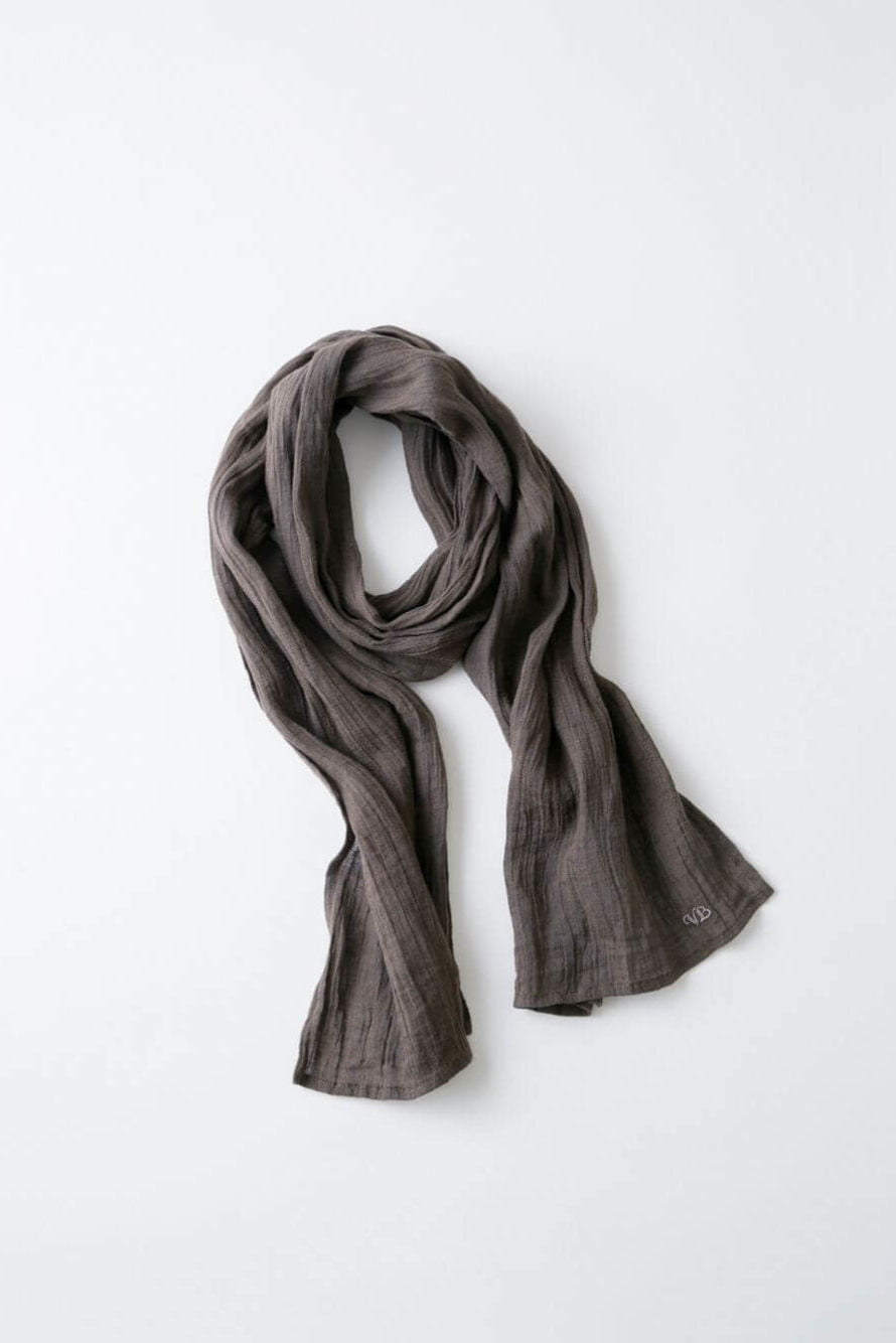 Linen Scarf Dark Olive