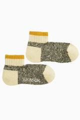 Cotton Ankle Socks, Yellow Stripe