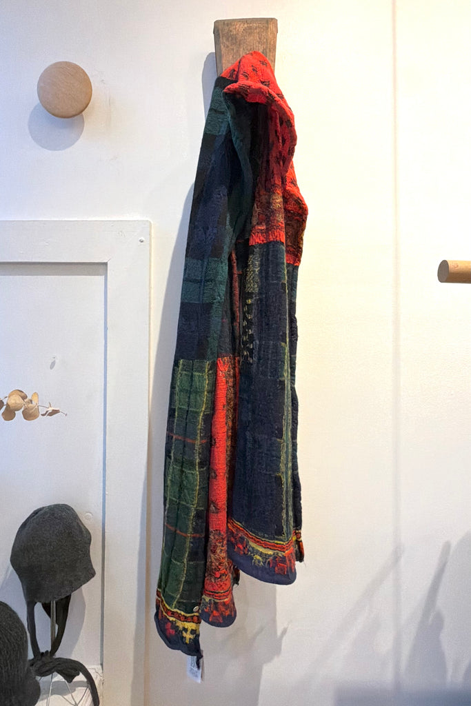 Fulling Wool Scarf TARTAN CHECK BANDANA PATCH